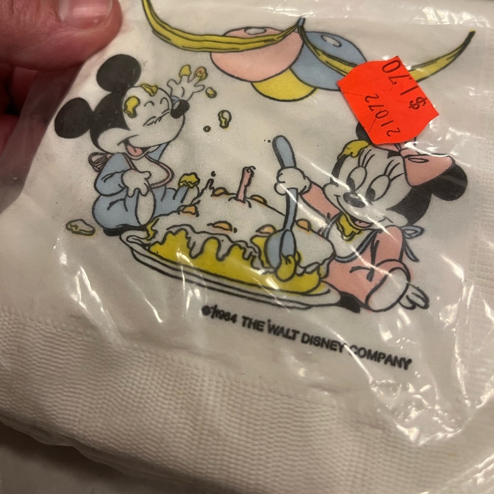 Contempo Disney Baby Mickey Minnie Party Baby Birthday Napkins VTG 20 NWT
